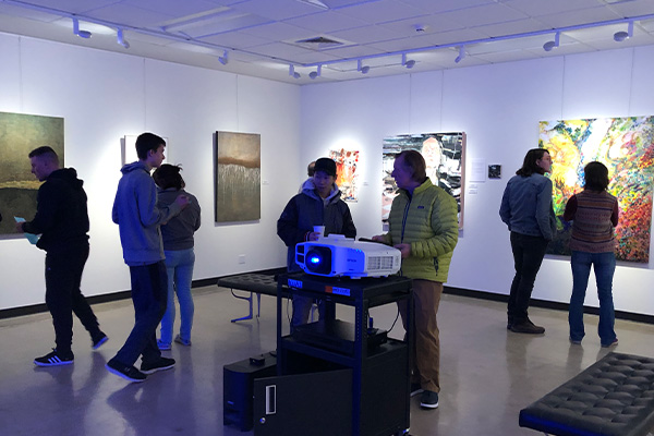 The First Bank and Trust Gallery during a previous exhibit. 